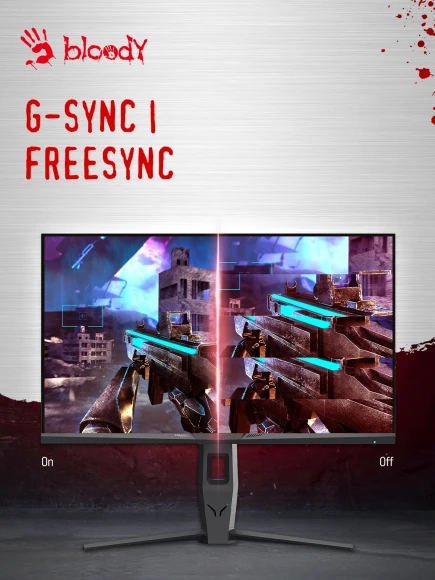 Монитор Bloody 24.5" MN251F серый IPS LED 1ms 16:9 HDMI M/M матовая HAS Piv 320cd 178гр/178гр 1920x1080 200Hz G-Sync DP FHD USB 4.3кг