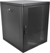 Шкаф коммутационный ЦМО (ШРН-М-12.650-9005) настенный 12U 600x650мм пер.дв.стекл 120кг черный 581мм 25.1кг 180град. 610мм IP20 металл