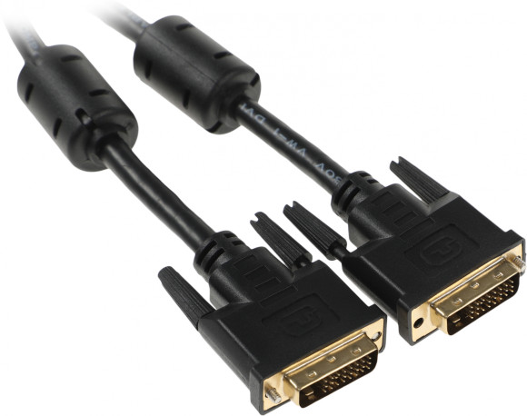 Кабель Ningbo DVI-D (m)/DVI-D (m) 3м. феррит.кольца черный Кабель Ningbo DVI-D (m)/DVI-D (m) 3м. феррит.кольца черный