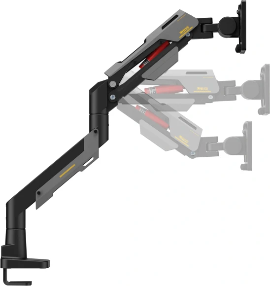 Кронштейн для мониторов Ultramounts UM743BG черный/серый 24"-57" макс.30кг крепление к столешнице поворот и наклон