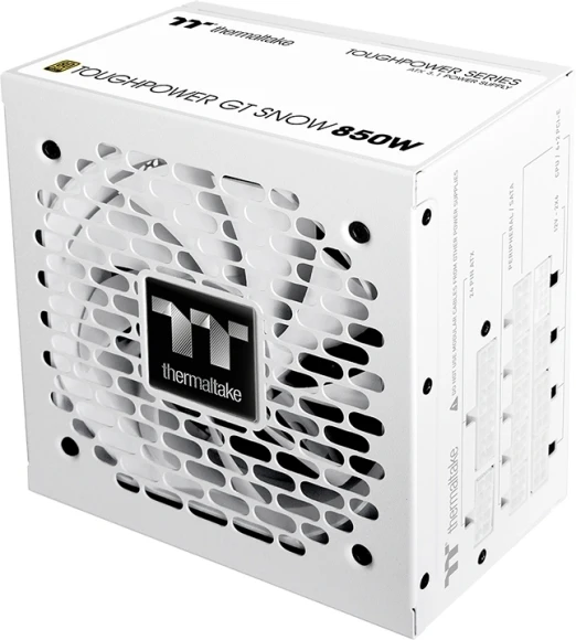 Блок питания Thermaltake ATX 850W Toughpower GT Gen.5 SNOW 80+ gold 24pin APFC 120mm fan 6xSATA Cab Manag RTL Блок питания Thermaltake ATX 850W Toughpower GT Gen.5 SNOW 80+ gold 24pin APFC 120mm fan 6xSATA Cab Manag RTL