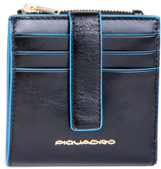 Чехол для кредитных карт Piquadro Blue Square PP6843B2R/N черный натур.кожа