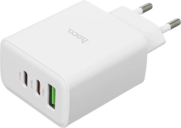 Сетевое зар./устр. Hoco C126A Pure power PD40W three-port(2C1A) charger(EU 40W 3A (PD+QC) универсальное белый Сетевое зар./устр. Hoco C126A Pure power PD40W three-port(2C1A) charger(EU 40W 3A (PD+QC) универсальное белый