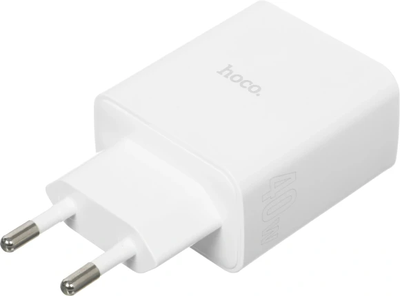 Сетевое зар./устр. Hoco C126A Pure power PD40W three-port(2C1A) charger(EU 40W 3A (PD+QC) универсальное белый Сетевое зар./устр. Hoco C126A Pure power PD40W three-port(2C1A) charger(EU 40W 3A (PD+QC) универсальное белый