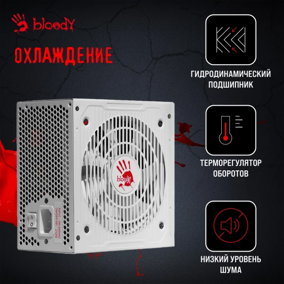 Блок питания Bloody ATX 750W BD-PS750G 80+ gold (20+4pin) APFC 120mm fan 6xSATA Cab Manag RTL Блок питания Bloody ATX 750W BD-PS750G 80+ gold (20+4pin) APFC 120mm fan 6xSATA Cab Manag RTL