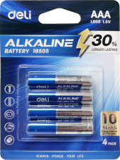Батарея Deli E18505 AAA (4шт) блистер Батарея Deli E18505 AAA (4шт) блистер
