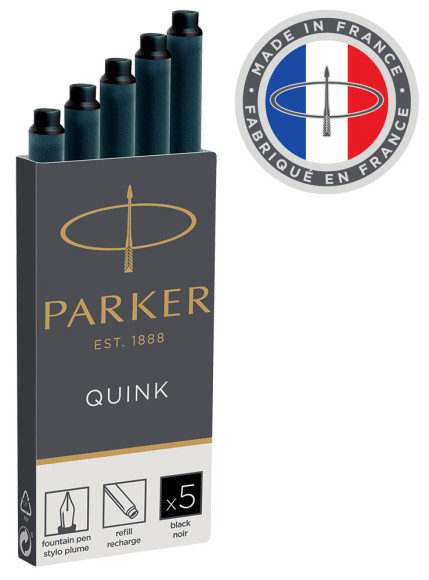 Картридж Parker Quink Ink Z11 (1950382) черные чернила для ручек перьевых (5шт)