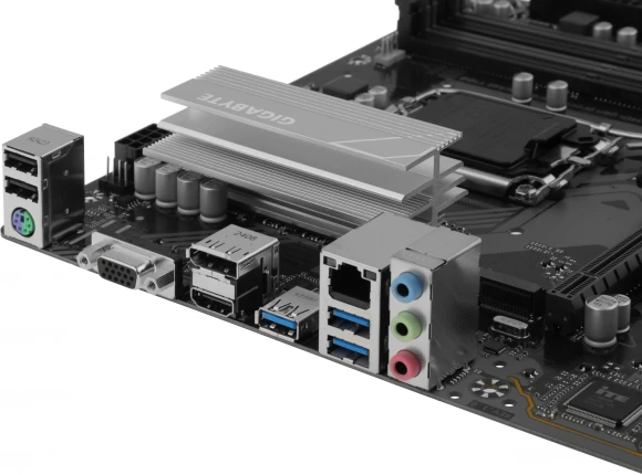 Материнская плата Gigabyte B760M D3HP DDR4 Soc-1700 Intel B760 4xDDR4 mATX AC`97 8ch(7.1) GbLAN RAID+VGA+HDMI+DP