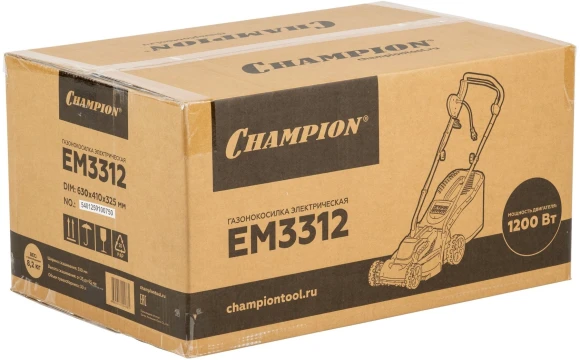 Газонокосилка роторная Champion EM3312 1200Вт