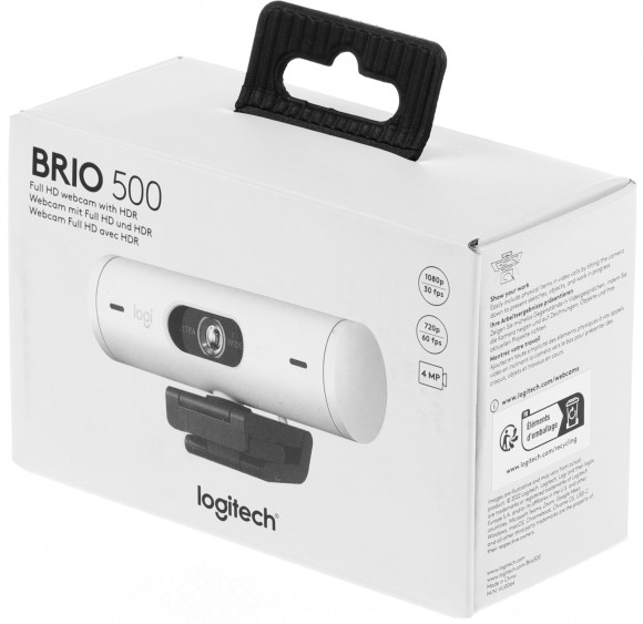 Камера Web Logitech HD Webcam Brio 500 белый 4Mpix (1920x1080) USB Type-C с микрофоном (960-001428)