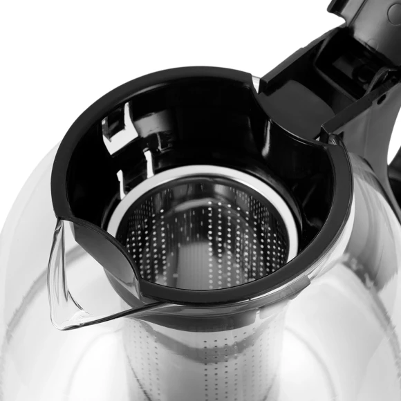 Чайный набор Kitfort КТ-6180 2л. 1500Вт черный корпус: стекло/пластик