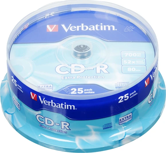 Диск CD-R Verbatim 700Mb 52x Cake Box (25шт) (43432)