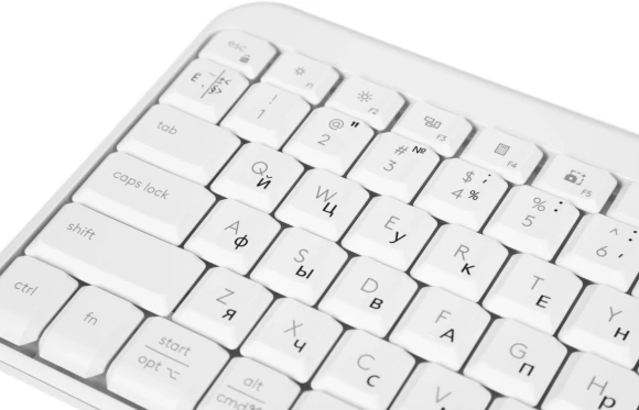 Клавиатура Logitech K251 белый беспроводная BT slim Multimedia (920-013364)