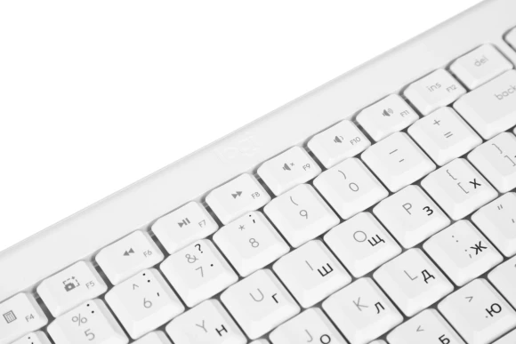 Клавиатура Logitech K251 белый беспроводная BT slim Multimedia (920-013364)