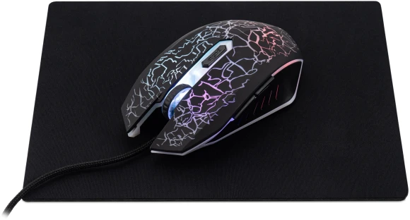 Мышь Оклик 896G черный оптическая 12800dpi USB для ноутбука 5but (1431690)