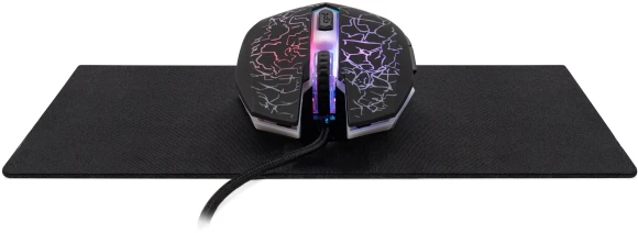 Мышь Оклик 896G черный оптическая 12800dpi USB для ноутбука 5but (1431690)