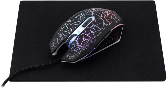 Мышь Оклик 896G черный оптическая 12800dpi USB для ноутбука 5but (1431690)