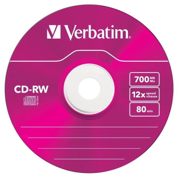 Диск CD-RW Verbatim 700Mb 12x Slim case (5шт) Color (43167) Диск CD-RW Verbatim 700Mb 12x Slim case (5шт) Color (43167)