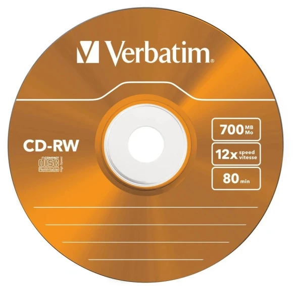 Диск CD-RW Verbatim 700Mb 12x Slim case (5шт) Color (43167) Диск CD-RW Verbatim 700Mb 12x Slim case (5шт) Color (43167)
