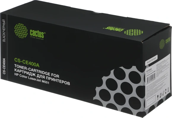Картридж лазерный Cactus CS-CE400A CE400A черный (5500стр.) для HP CLJ M551 с чипом