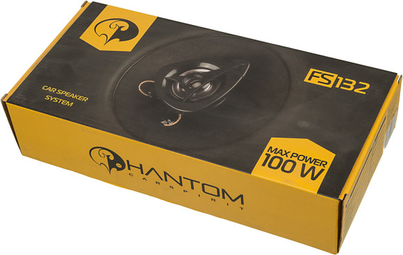 Колонки автомобильные Phantom FS-132 (без решетки) 100Вт 91дБ 4Ом 13см (5дюйм) (ком.:2кол.) коаксиальные двухполосные