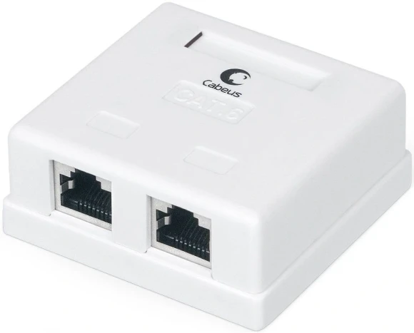 Розетка Cabeus WS-6P4C-TEL-1 телеф. RJ12 1 бел.