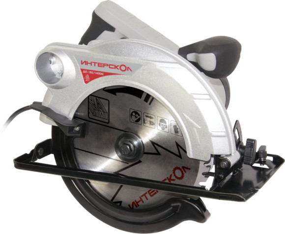 Циркулярная пила (дисковая) Интерскол ДП-185/1400М 1400Вт (ручная) D диска.:185мм (785.1.0.70)