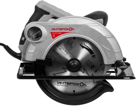 Циркулярная пила (дисковая) Интерскол ДП-185/1400М 1400Вт (ручная) D диска.:185мм (785.1.0.70)