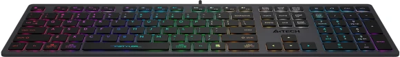 Клавиатура A4Tech FX60H серый USB slim LED (FX60H GREY/NEON) кабель 1.5м
