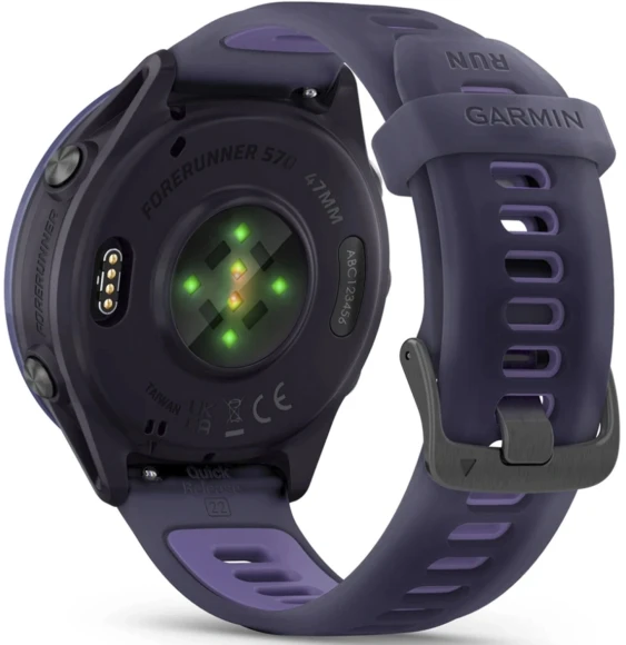 Смарт-часы Garmin Forerunner 570 47мм 1.4" AMOLED корп.фиолетовый рем.фиолетовый разм.брасл.:135-205мм (010-02971-02)