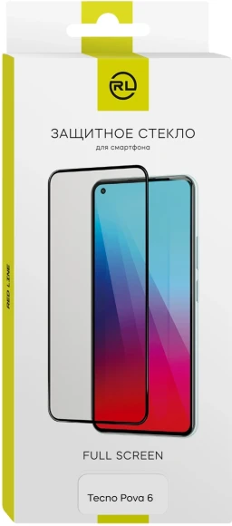 Защитное стекло для экрана Redline черный для Tecno Pova 6 2.5D 1шт. (УТ000039233)