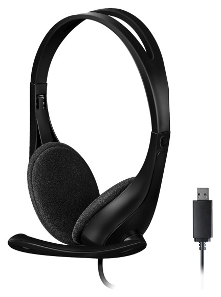 Наушники с микрофоном A4Tech HU-9 черный 1.8м накладные USB оголовье (HU-9 (BLACK)) Наушники с микрофоном A4Tech HU-9 черный 1.8м накладные USB оголовье (HU-9 (BLACK))