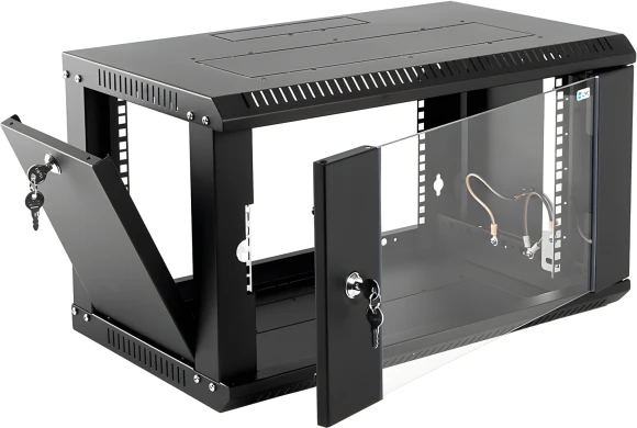 Шкаф коммутационный ЦМО ШРН-Эконом (ШРН-Э-6.500-9005) настенный 6U 600x520мм пер.дв.стекл 75кг черный 470мм 14.94кг 180град. 342мм Шкаф коммутационный ЦМО ШРН-Эконом (ШРН-Э-6.500-9005) настенный 6U 600x520мм пер.дв.стекл 75кг черный 470мм 14.94кг 180град. 342мм