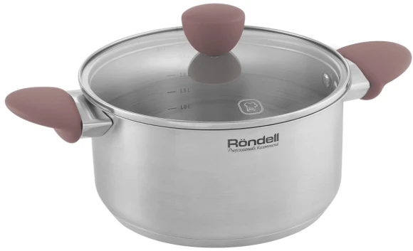 Кастрюля Rondell Bueno RDS-1587 2.8л. d=20см (с крышкой) стальной