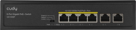 Коммутатор Cudy GS1006P (L2) 6x1Гбит/с 4PoE 65W неуправляемый