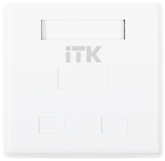 Розетка ITK CS2-1C5EU-22 настен.RJ45 2 кат.5E UTP бел. (упак.:1шт)