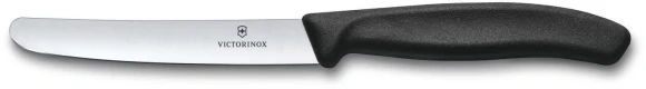 Нож кухонный Victorinox Swiss Classic (6.7803) стальной столовый для овощей лезв.110мм прямая заточка черный