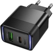 Сетевое зар./устр. Hoco CS112A Lounge PD30W+QC3.0 30W 3A (PD+QC) универсальное черный (80387) Сетевое зар./устр. Hoco CS112A Lounge PD30W+QC3.0 30W 3A (PD+QC) универсальное черный (80387)