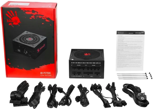 Блок питания Bloody ATX 750W BD-PS750G 80+ gold (20+4pin) APFC 120mm fan 6xSATA Cab Manag RTL Блок питания Bloody ATX 750W BD-PS750G 80+ gold (20+4pin) APFC 120mm fan 6xSATA Cab Manag RTL
