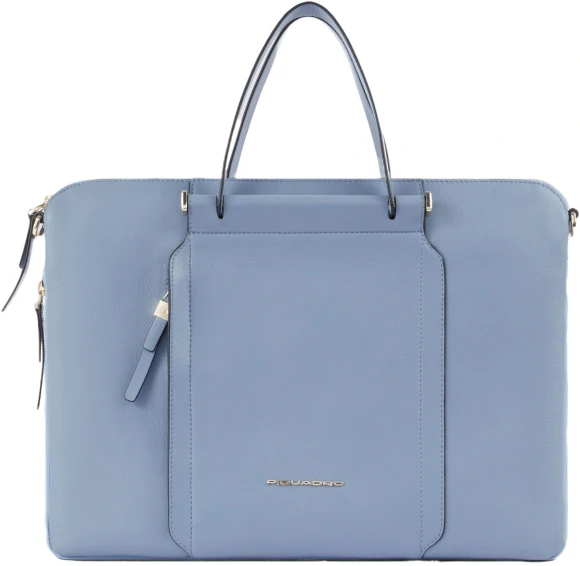 Деловая сумка женская Piquadro Circle CA4021W92/BECU с отделением для ноутбука 15.6" бежевая натур.кожа