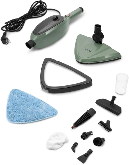 Швабра паровая Kitfort КТ-3930 1300Вт зеленый/черный Швабра паровая Kitfort КТ-3930 1300Вт зеленый/черный