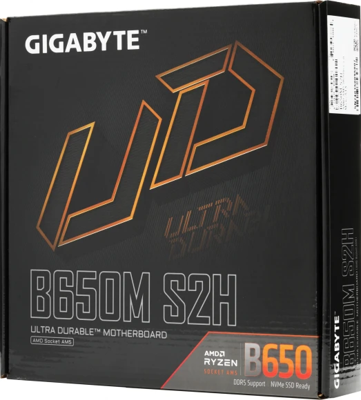 Материнская плата Gigabyte B650M S2H SocketAM5 AMD B650 2xDDR5 mATX AC`97 8ch(7.1) GbLAN RAID+VGA+HDMI+DP
