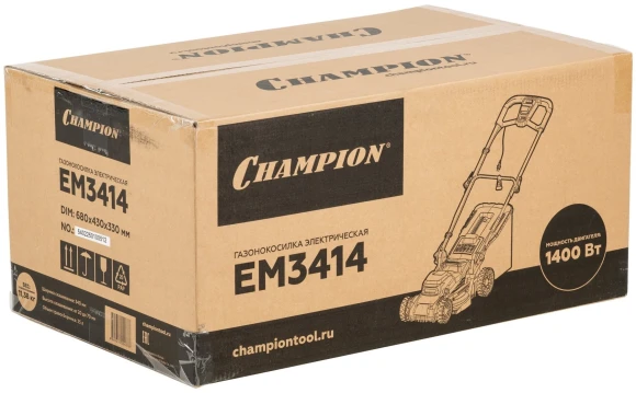 Газонокосилка роторная Champion EM3414 1400Вт