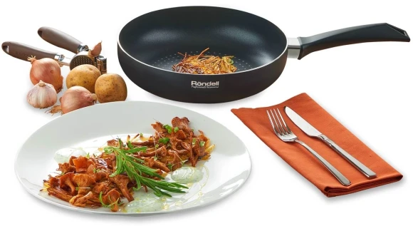 Сковорода Rondell Arabesco RDA-577 круглая 24см покрытие: Xylan Plus ручка несъемная (с крышкой) серый Сковорода Rondell Arabesco RDA-577 круглая 24см покрытие: Xylan Plus ручка несъемная (с крышкой) серый