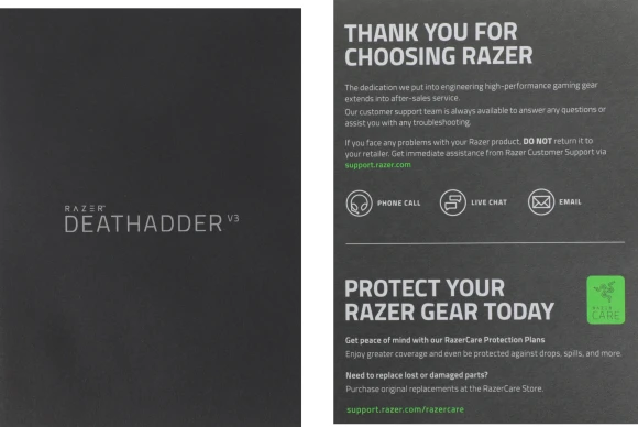 Мышь Razer DeathAdder V3 черный оптическая 30000dpi USB 6but (RZ01-04640100-R3M1)