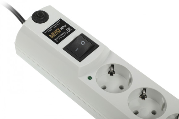 Сетевой фильтр Most HPw 2м (6 розеток) белый (коробка)