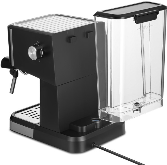 Кофеварка рожковая Kitfort КТ-7293 1050Вт черный/серебристый