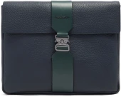 Деловая сумка тоут мужская Piquadro Materia CA7265W151/BLUVE синяя/зеленая натур.кожа