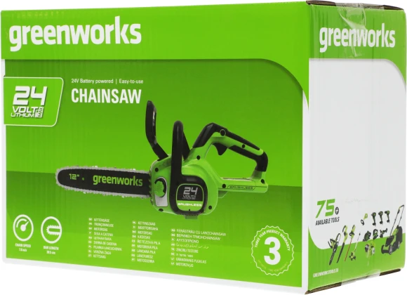 Цепная пила Greenworks GD24CS30 аккум. дл.шины:12" (30cm) (2007007) Цепная пила Greenworks GD24CS30 аккум. дл.шины:12" (30cm) (2007007)