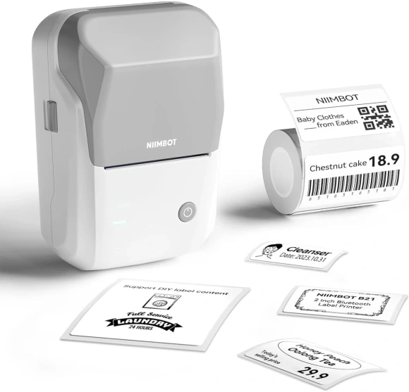 Термопринтер Niimbot B1 (1746795) 203dpi 50мм/с/USB/BT для печ.этик. серый Термопринтер Niimbot B1 (1746795) 203dpi 50мм/с/USB/BT для печ.этик. серый